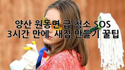 양산 원동면 급 청소 SOS! ✨ 3시간 만에 ✨ 새집 만들기 꿀팁 🏡